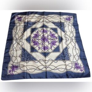 NWOT LA CRAVATTA 100% SILK SCARF MADE IN ITALY  35” x 35”